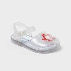 Toddler Girls' Casual Sandals with Flower Ornament - Cat & Jack™ Clear 5T