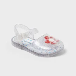Toddler Girls' Casual Sandals with Flower Ornament - Cat & Jack™ Clear 9T