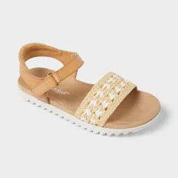 Toddler Girls' Casual Footbed Sandals - Cat & Jack™ Natural 5T