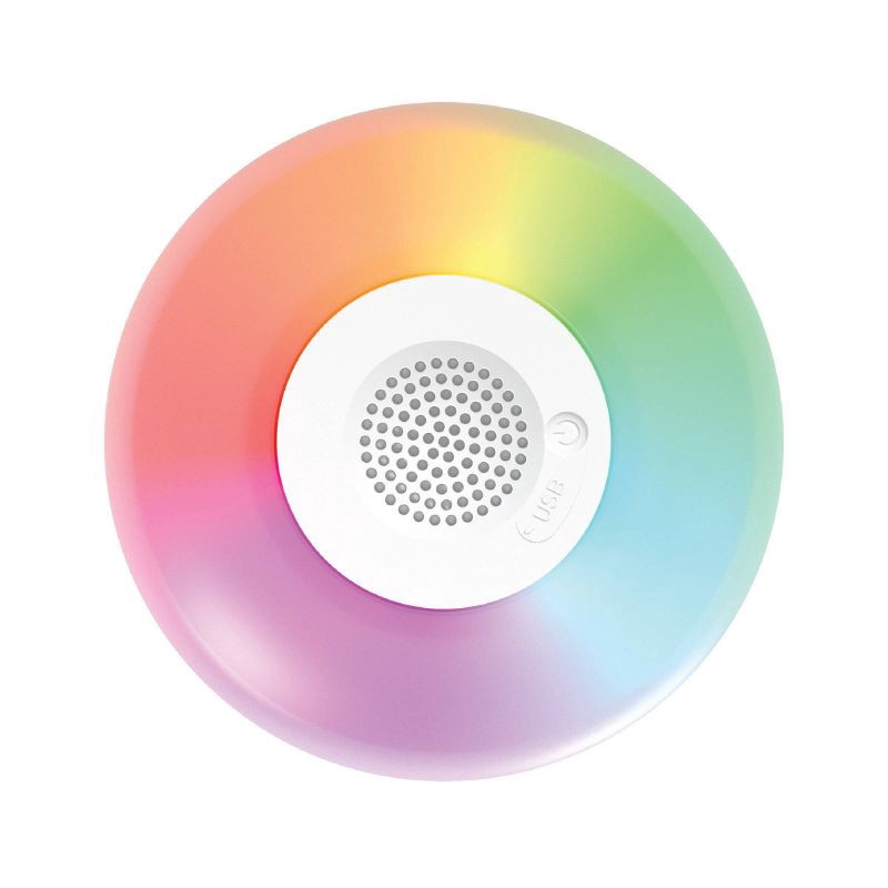 slide 1 of 4, GEMS Light Up LED Portable Pool Speaker - White, 1 ct