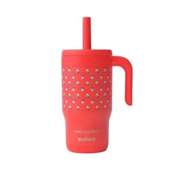 Reduce x Vera Bradley 14oz Chiller Kids Spill Proof Stainless Steel Insulated Straw Tumbler Bluebell Ditsy Hibiscus