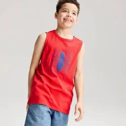 Boys' Spider-Man Oversized Graphic Tank Top - Cat & Jack™ Red S