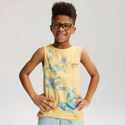 Boys' Spider-Man Oversized Graphic Tank Top - Cat & Jack™ Yellow XS