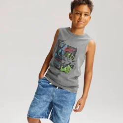 Boys' Spider-Man & Hulk Oversized Graphic Tank Top - Cat & Jack™ Light Gray L