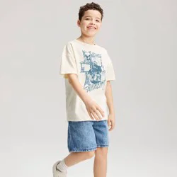 Boys' Short Sleeve Spider-Man Oversized Graphic T-Shirt - Cat & Jack™ Cream M