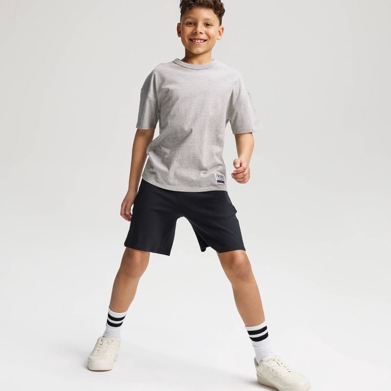 slide 1 of 4, Boys' Short Sleeve Spider-Man Oversized Graphic T-Shirt - Cat & Jack™ Heather Gray L, 1 ct