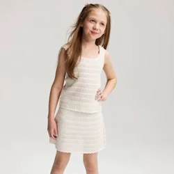 Girls' Sweater Tank - Cat & Jack™ Cream XS