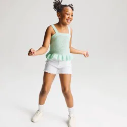 Girls' Peplum Sweater Tank Top - Cat & Jack™ Green M