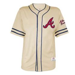 MLB Atlanta Braves Men's Vintage Button Down Jersey - L