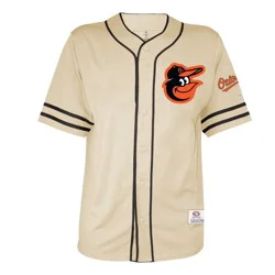 MLB Baltimore Orioles Men's Vintage Button Down Jersey - XXL