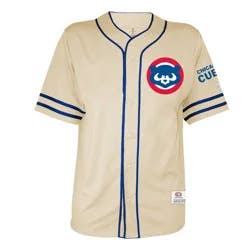 MLB Chicago Cubs Men's Vintage Button Down Jersey - XL