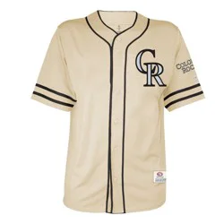 MLB Colorado Rockies Men's Vintage Button Down Jersey - M