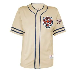 MLB Detroit Tigers Men's Vintage Button Down Jersey - XL