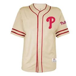 MLB Philadelphia Phillies Men's Vintage Button Down Jersey - L