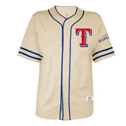 MLB Texas Rangers Men's Vintage Button Down Jersey - M