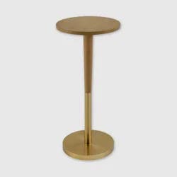 Distributed by Vendor Electroplated Drink Table Wood Finish