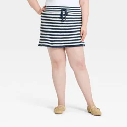 Women's Sweater Mini A-Line Skirt - Universal Thread™ Navy Blue Striped XXL