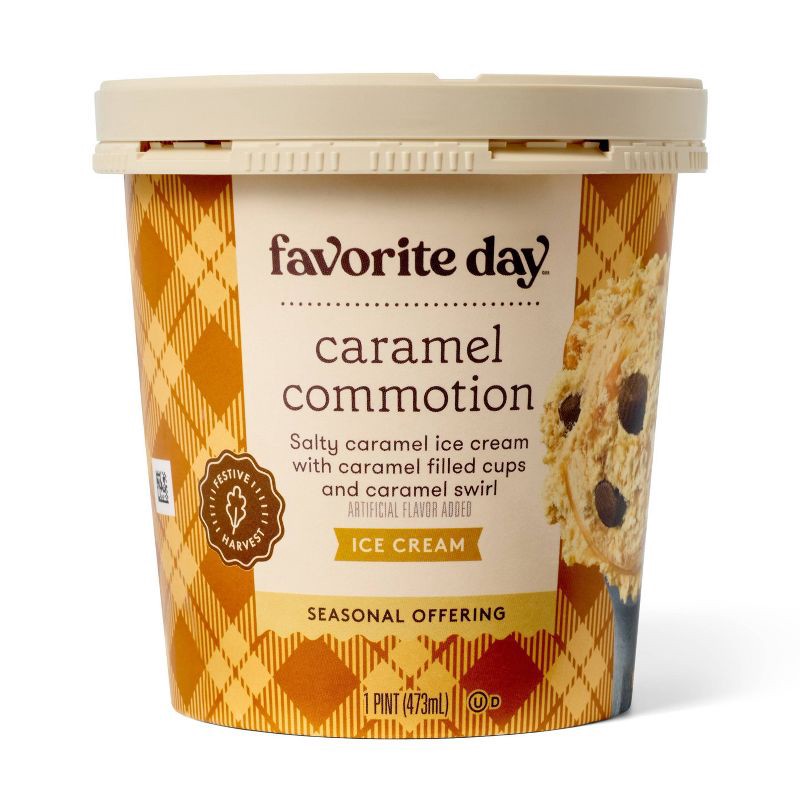 slide 1 of 4, Caramel Overload Ice Cream - 16 fl oz - Favorite Day™, 16 fl oz