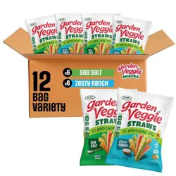 Sensible Portions Garden Veggie Sea Salt & Ranch Straws with Avocado Oil - 9oz/12ct