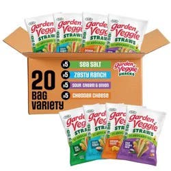 Sensible Portions Garden Veggie Straws Variety Pack Chips with Avocado Oil Chips - 15oz/20ct
