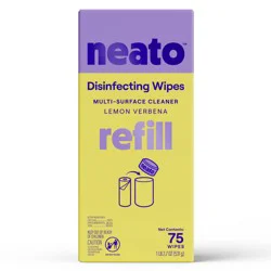 neato Wipes All-Purpose Cleaners - Refill Pack 75 Wipes - Lemon: Plastic Canister, Cleaner Disinfects, Multi-Surface