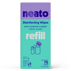 neato Wipes All-Purpose Cleaners - Refill Pack 75 Wipes - Fresh: Plastic Canister, Multi-Surface, Sealed Stone Surfaces