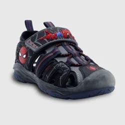 Toddler Boys' Spider-Man Camp Sandals - Black/Gray 10T