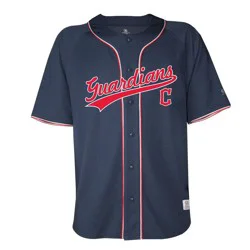 MLB Cleveland Guardians Men's Button Down Jersey - S