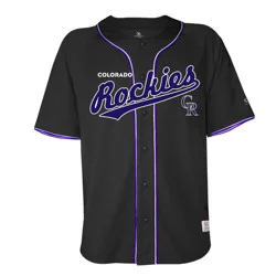 MLB Colorado Rockies Men's Button Down Jersey - M