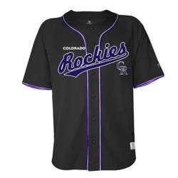 MLB Colorado Rockies Men's Button Down Jersey - XXL