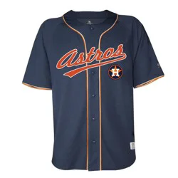 MLB Houston Astros Men's Button Down Jersey - XL