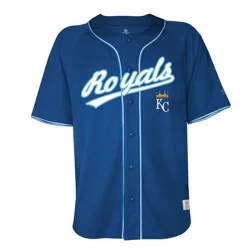 MLB Kansas City Royals Men's Button Down Jersey - L