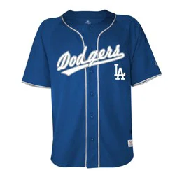 MLB Los Angeles Dodgers Men's Button Down Jersey - XL