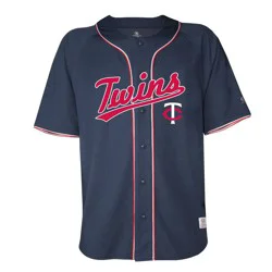 MLB Minnesota Twins Men's Button Down Jersey - XL