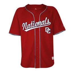 MLB Washington Nationals Men's Button Down Jersey - L