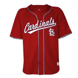 MLB St. Louis Cardinals Men's Button Down Jersey - XXL