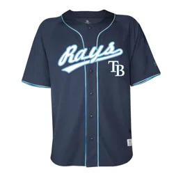 MLB Tampa Bay Rays Men's Button Down Jersey - XL