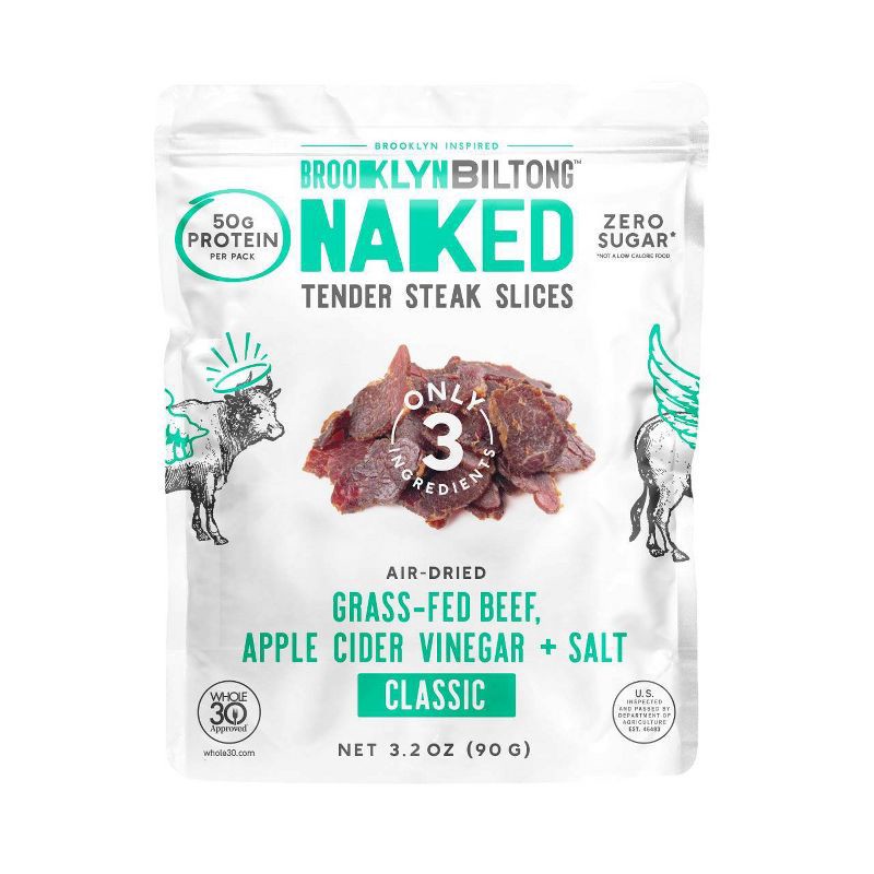 slide 1 of 5, Brooklyn Biltong Classic Tender Steak Jerky Slices - 3.2oz, 3.2 oz