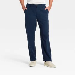 Men's Straight Leg Trousers - Goodfellow & Co™ Navy Blue L