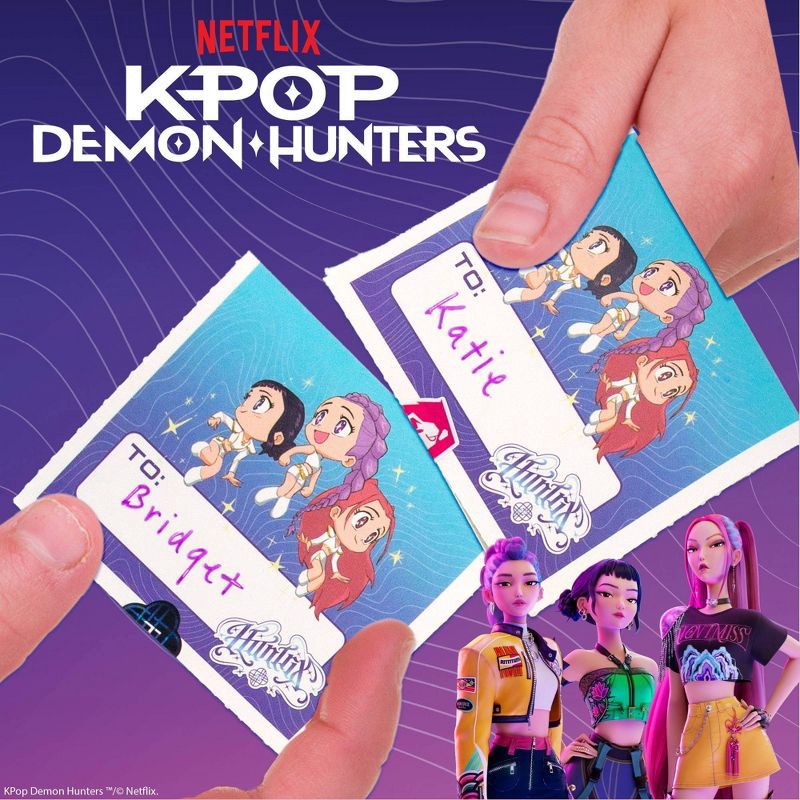 slide 2 of 5, KPop Demon Hunters 16ct Valentine's Day Classroom Exchange Cards and Shaker Stickers, 16 ct