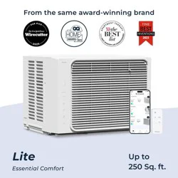 Windmill Air Lite Series 6000 BTU Window Air Conditioner with Quiet Smart AC Unit for Small Rooms and Bedrooms up to 250 sq ft White