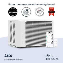 Windmill Air Lite Series 5000 BTU Window Air Conditioner with Quiet Smart AC Unit for Small Rooms and Bedrooms up to 150 sq ft White