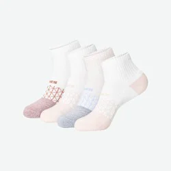 Hanes Men's 4pk Ankle Socks Pack, Absolute Comfort Cushioned Quarter Socks, Moisture-Wicking, Beige/White 6-12