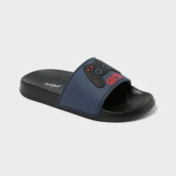 Kids' Devon Game-On Slides - Cat & Jack™ Navy Blue XL