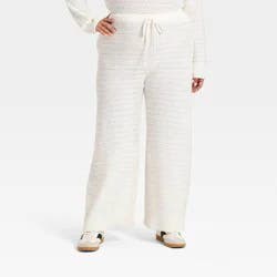 Women's High-Rise Full Sweater Pull-On Pants - Universal Thread™ Cream XXL