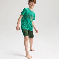 Boys' 2pc Printed T-Shirt and Shorts Pajama Set - Cat & Jack™ Green S