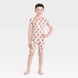 Boys' 2pc Bear Golfer Tight Fit Knit Pajama Set - Cat & Jack™ Gray 6