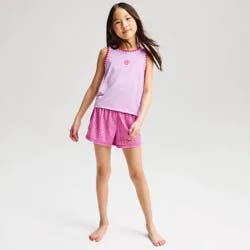 Girls' Scalloped Trim Tank Pajama Set - Cat & Jack™ Purple XS