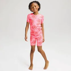 Girls' Short Sleeve Tight Fit Sweater Knit Pajama Set - Cat & Jack™ Orange 8