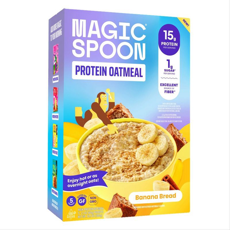 slide 1 of 6, MAGIC SPOON Banana Bread Oatmeal - 10.5oz/5ct, 5 ct; 10.5 oz